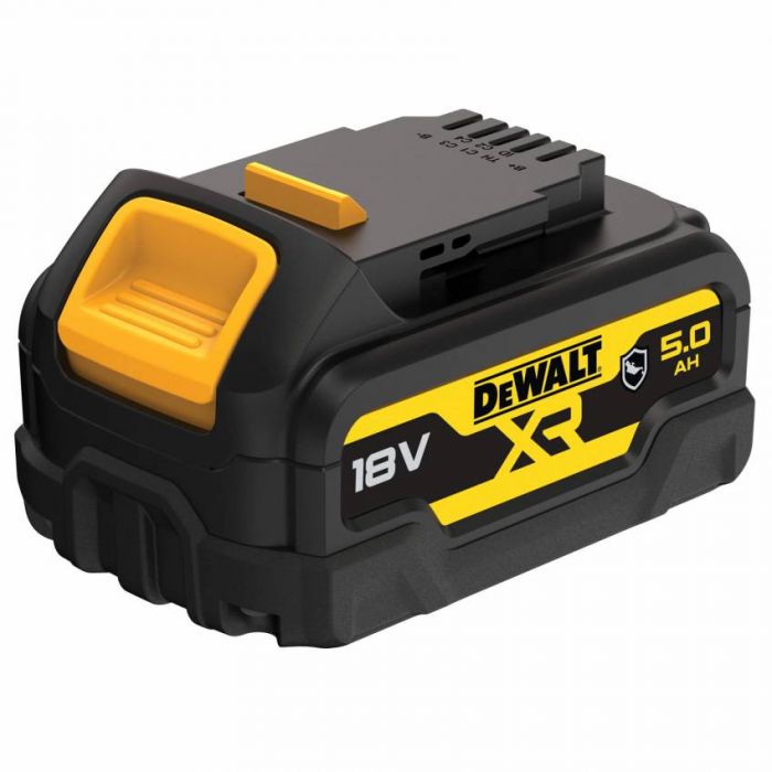 Акумуляторна батарея GFN DeWALT DCB184G, 18 В XR Li-lon GFN блок - Glass Filled Nylon (нейлон армований скловолокном) 5 Аг, вага 0.72 кг. Літій-іонна