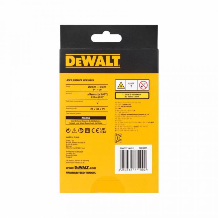 Далекомір лазерний DeWALT DWHT77100