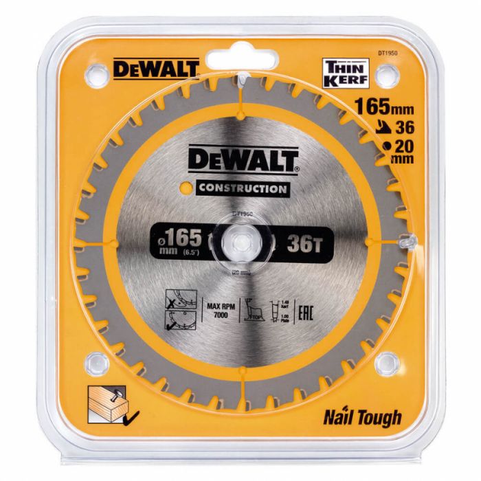 Диск пильний CONSTRUCTION DeWALT DT1950