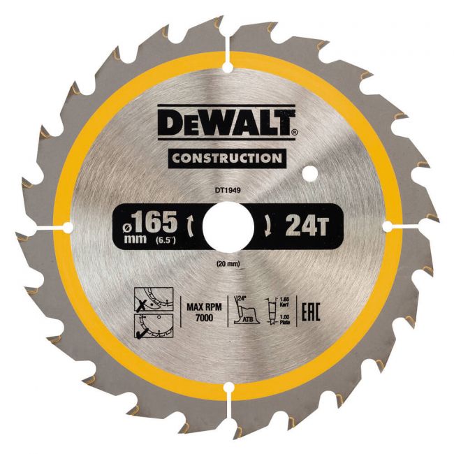 Диск пильний CONSTRUCTION DeWALT DT1949