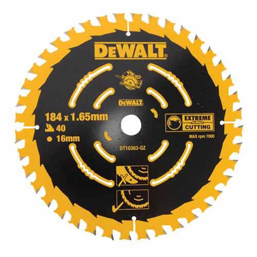 Диск пильний EXTREME DeWALT DT10303, 184 х 16 мм, 40 з.