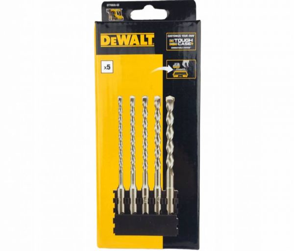 Касета з бурами SDS Plus DeWALTt, L = 160 мм., d = 5.5, 6, 7, 8, 10 мм., 6 шт. DT70835