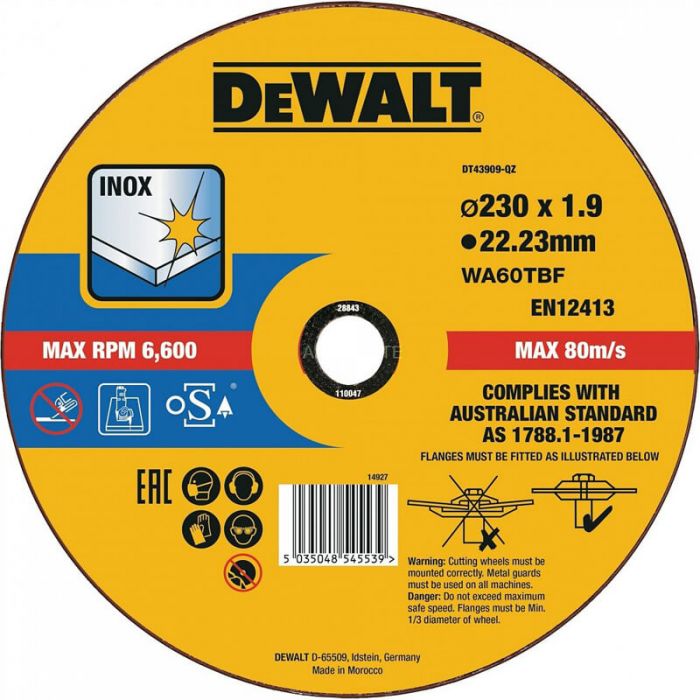 Коло відрізне 230 мм 1.9 мм DeWALT DT43909