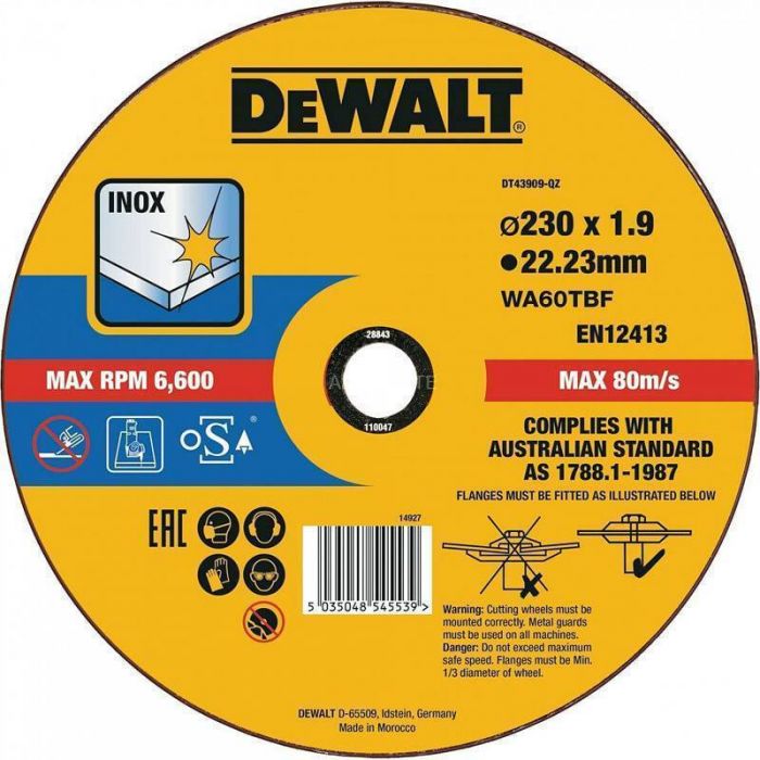 Коло відрізне 230 мм 1.9 мм DeWALT DT43909