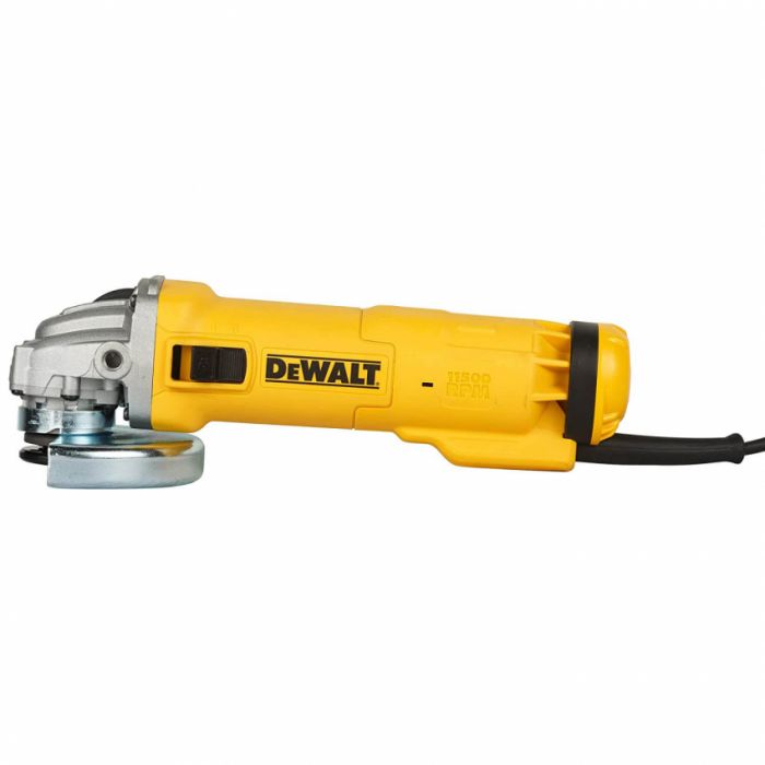 Кутова шліфувальна машина DeWALT, 1200 Вт, 11000 об/хв, d=125 мм, вага 2,2 кг.