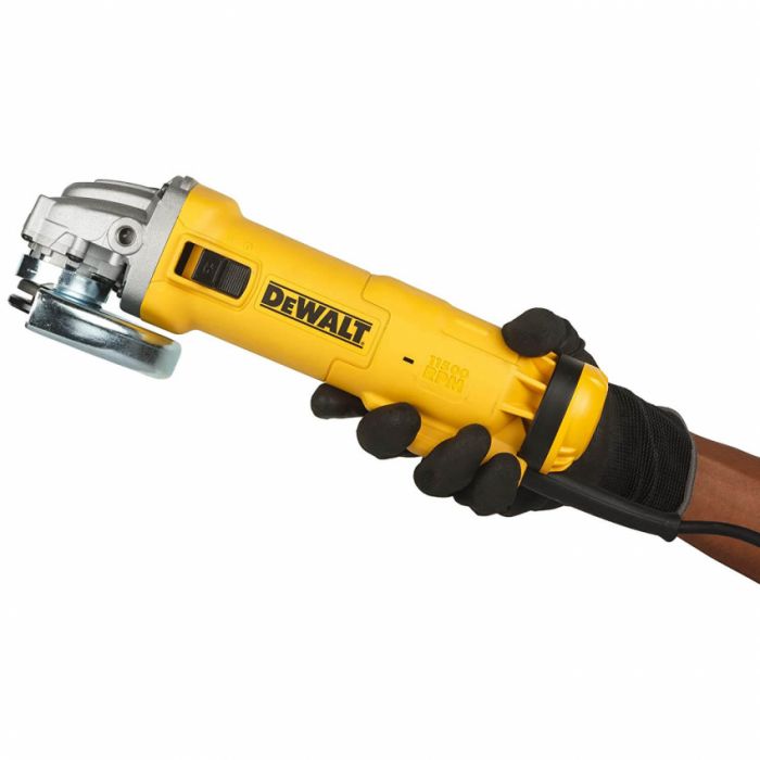 Кутова шліфувальна машина DeWALT, 1200 Вт, 11000 об/хв, d=125 мм, вага 2,2 кг.