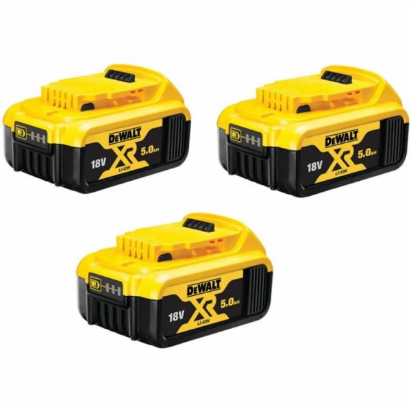 Набір акумуляторних батарей DeWALT DCB184P3 Li-Ion, 18 В XR ✔ Ємність: 5 Aг