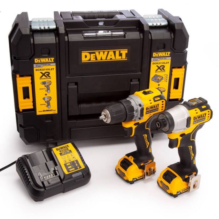 Набір з двох безщіткових інструментів DeWALT DCK2110L2T