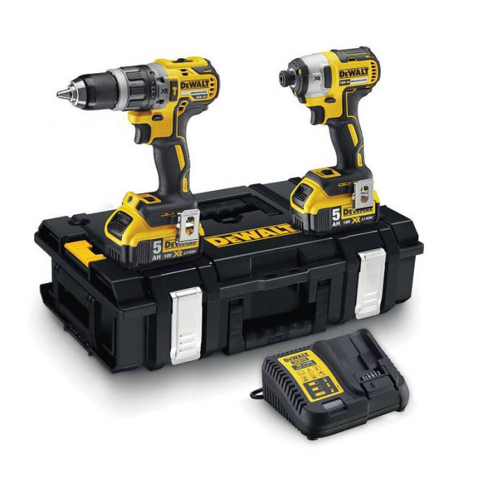 Набір з двох інструментів безщіткових DeWALT DCK266P2+DCB184