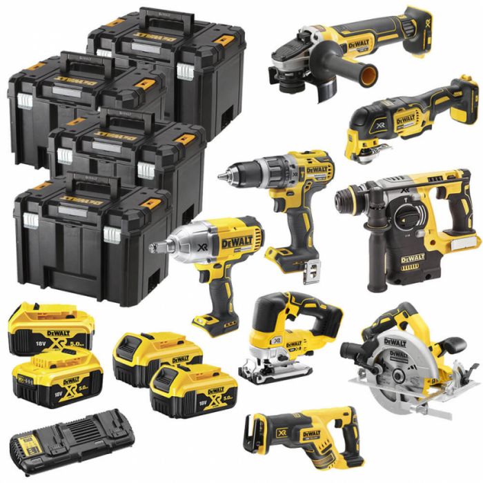 Набір з восьми акумуляторних інструментів DeWALT DCK865P4T