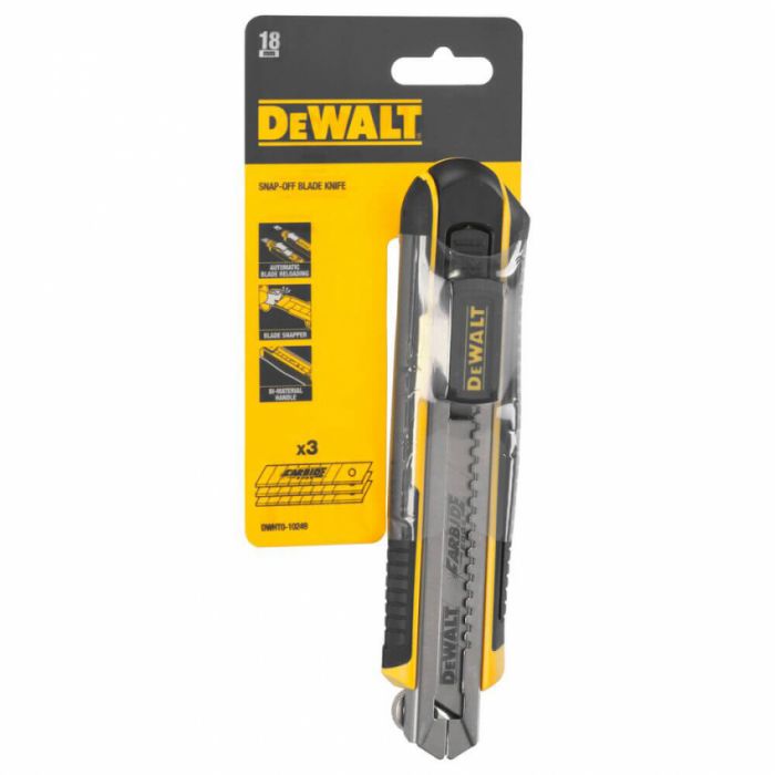 Ніж SLIDER – CARTRIDGE з лезом шириною 18 мм з сегментами, що відламуються DeWALT DWHT0-10249