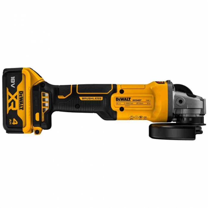 Шліфмашина кутова - болгарка акумуляторна безщіткова DeWALT DCG407M1T