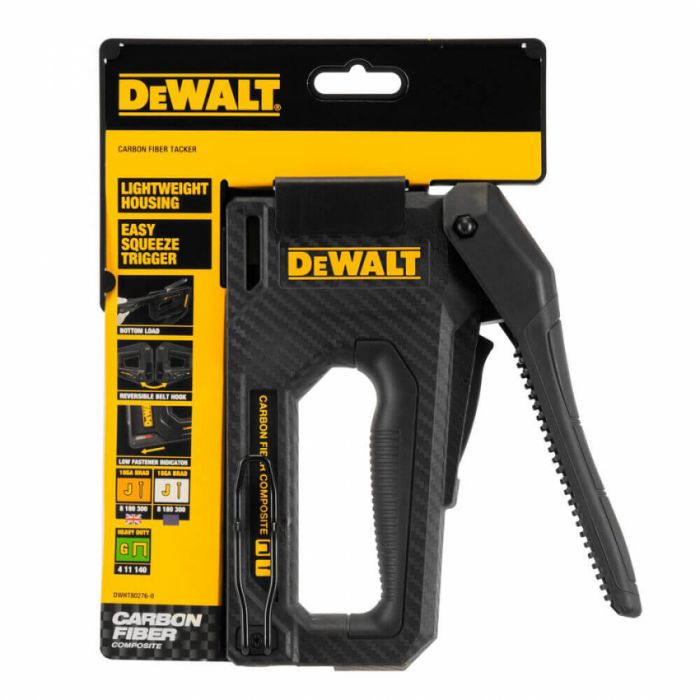 Степлер CARBON FIBRE для скоб типу G 6-14мм, цвяхів типу J 12, 15мм DeWALT DWHT80276-0