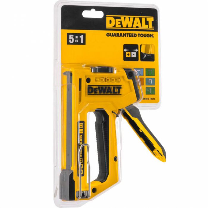 Степлер MULTI TACKER 5 в 1 скоби тип A, G, H 6-14мм, цвяхи J 12, 15 мм. DeWALT DWHT0-TR510